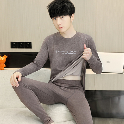 德绒保暖内衣男套装青少年高初中学生贴身打底衫秋冬季秋衣裤秋裤