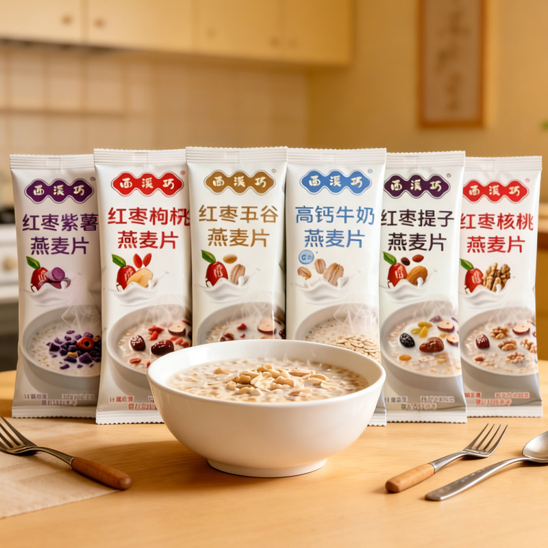 燕麦片原味牛奶红枣核桃冲泡营养早餐冲饮即食独立装小包装