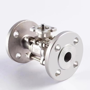 侧法兰球阀 4寸不锈钢三片式 3PC Q41F 固定手柄球阀 16P 2寸