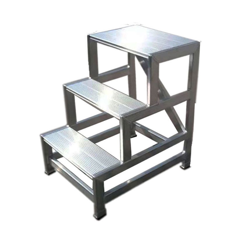 登高梯移动平台梯静音库房取货凳超市仓库梯子防锈 铝合金登高车