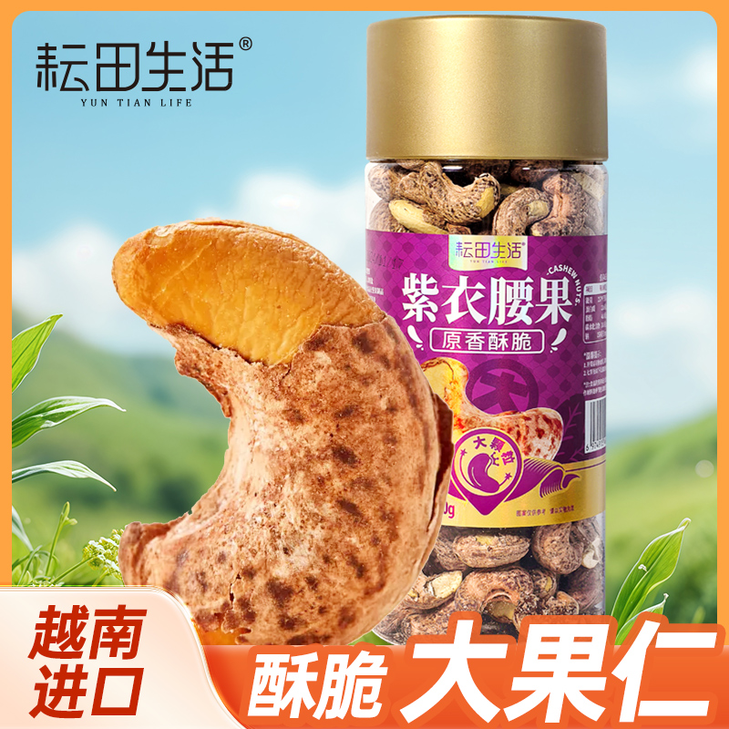 越南进口紫衣腰果A180大果500g