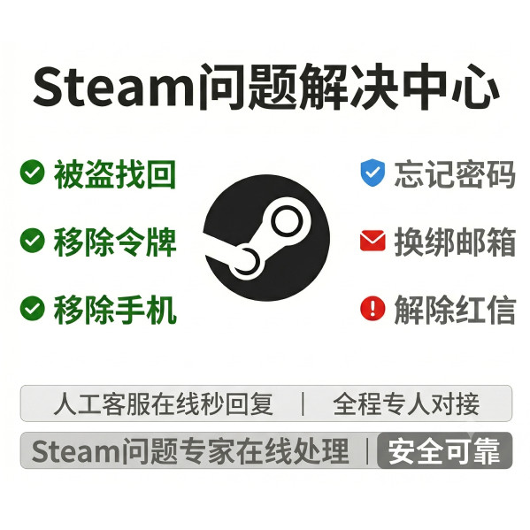 Steam被盗找回令牌解除红信
