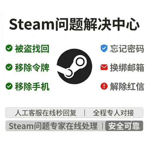 Steam被盗找回令牌解除红信