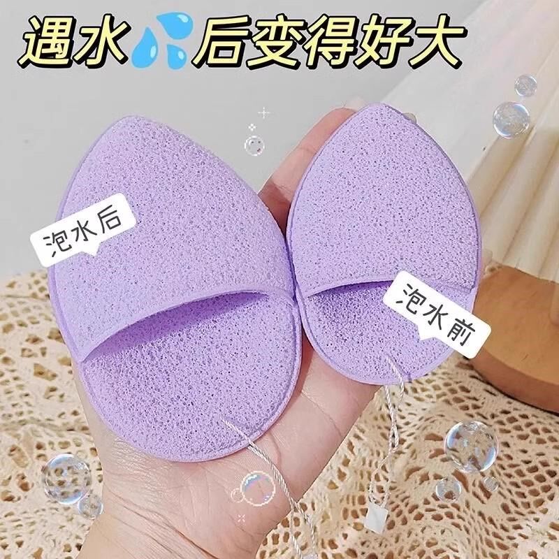 热销手套式洗脸扑遇水变大可爱水滴扑洗脸L神器洗脸擦脸海绵卸妆