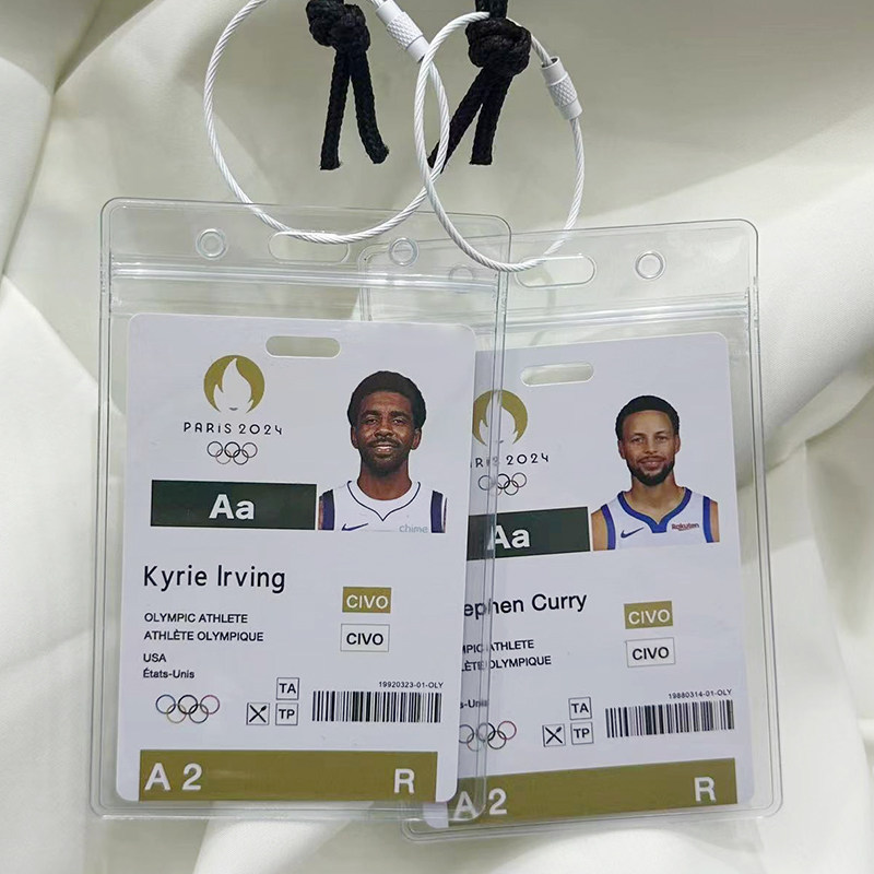 库里欧文篮球球迷背包挂件NBA球星卡片巴黎参赛卡球迷周边纪念卡