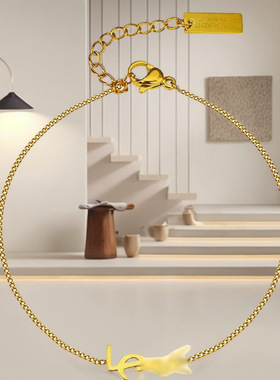 英文字母手链钛钢不掉色