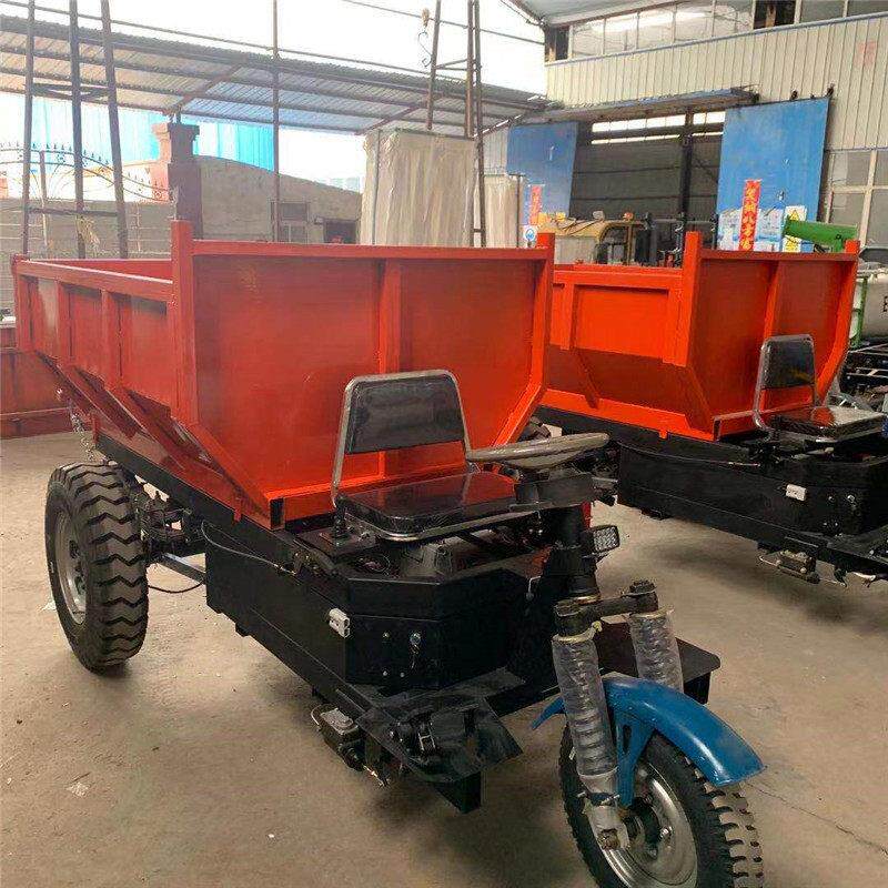 60V矿用载重3吨液压自卸三轮运输拉货车7500w电机电翻斗转运车