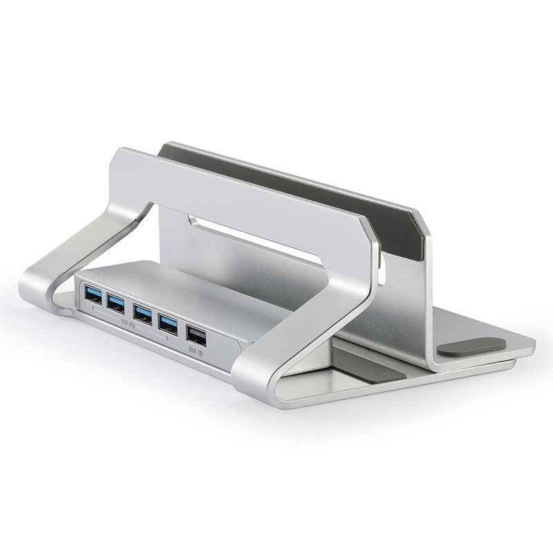 笔记本立式支架平板电脑底座带USB3.0拓展坞便携散热铝合金收纳架怎么看?