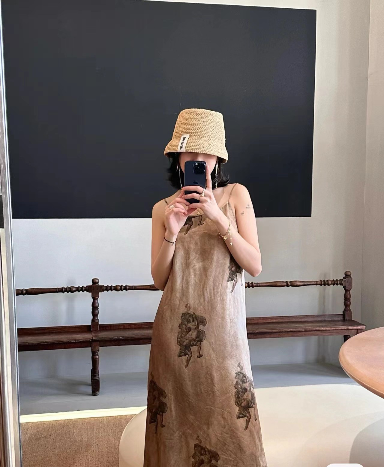 迪丽热巴同款百分百真丝吊带裙夏连衣裙