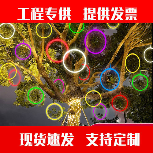 LED户外防水发光环亮化工