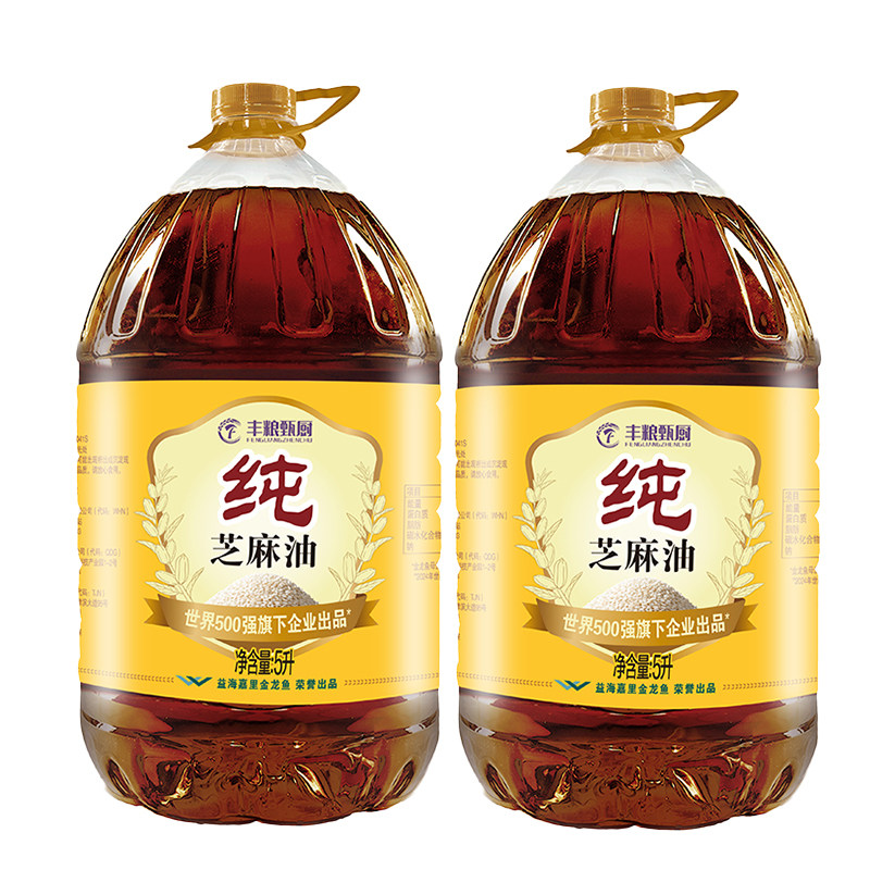 丰粮甄厨纯芝麻油5L*2桶图片