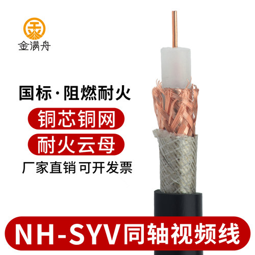 耐火NHSYV75-5128铜网消防视频线