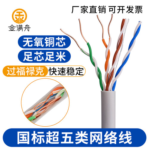 国标过测无氧铜芯4对双绞网络线
