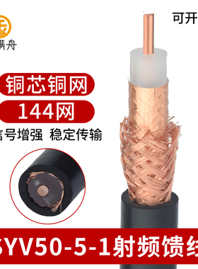 射频同轴馈线国标SYV50-5欧姆无线话筒对讲机高频信号放大器天线