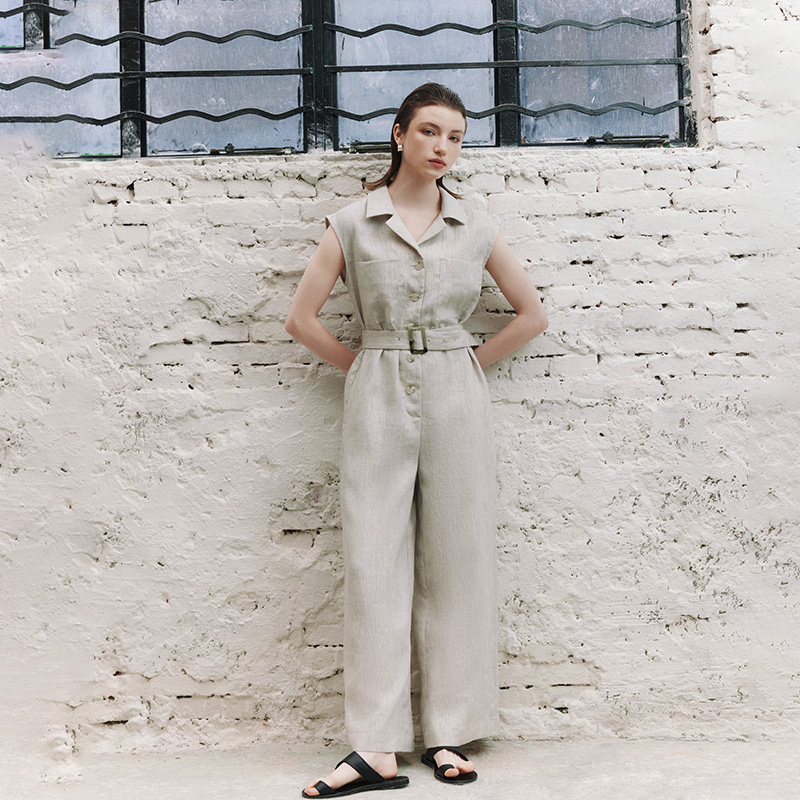 2025夏季新款亚麻工装连体裤