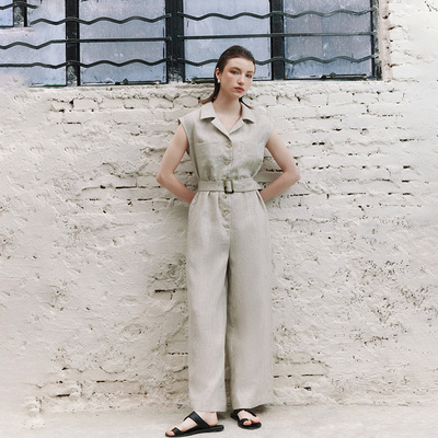 2025夏季新款亚麻工装连体裤