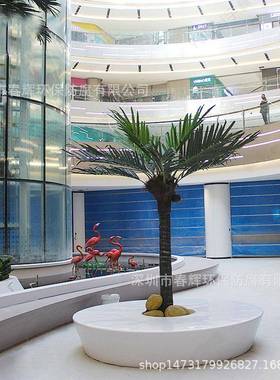 创意玻钢休座闲椅花盆组合璃71609形弧形防绿植圆坐椅户外树池花