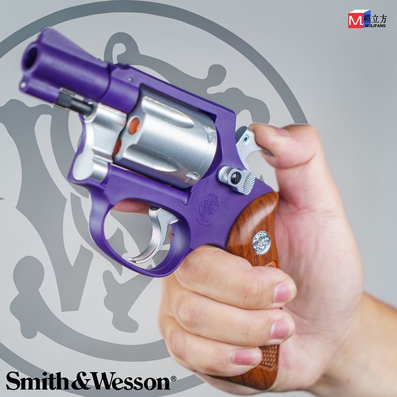 史密斯威森模立方M36左轮软弹枪玩具手抢连发抛壳合金仿真男孩
