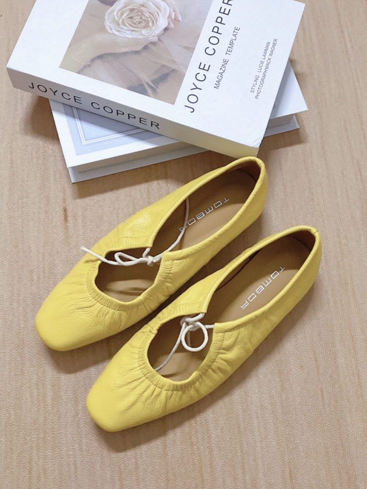 tombor通宝法式玛丽珍平底单鞋