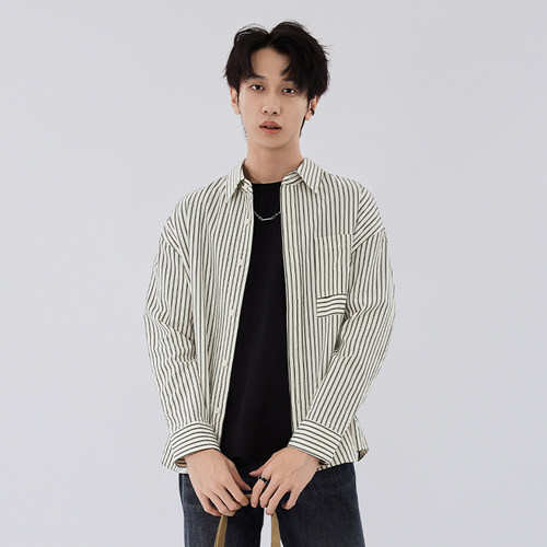 HXTIDE秋季翻领长袖衬衫新品