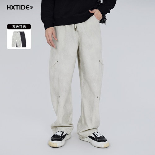 HXTIDE中国狐轩春季纯棉休闲裤
