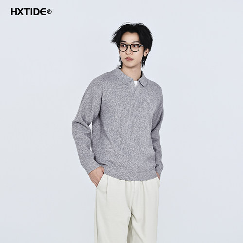 HXTIDE中国狐轩男装假两件毛衫