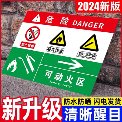 临时固定动火点指示牌