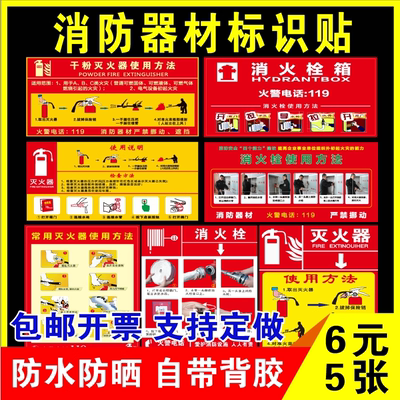 灭火器放置点指示牌手推式