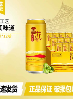 雪花啤酒纯生概念系列500ml*12罐麦汁浓度10度匠心营造