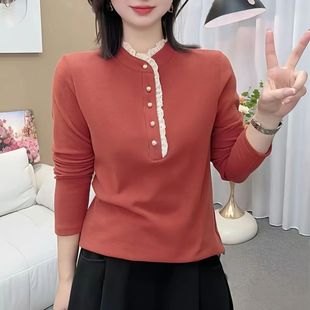 上衣显瘦减龄内搭保暖打底衫 冬季 百搭德绒女士长袖 时尚 新款