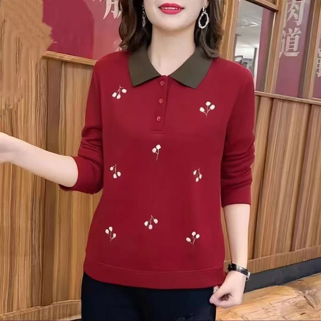 春秋百搭长袖T恤打底衫上衣女