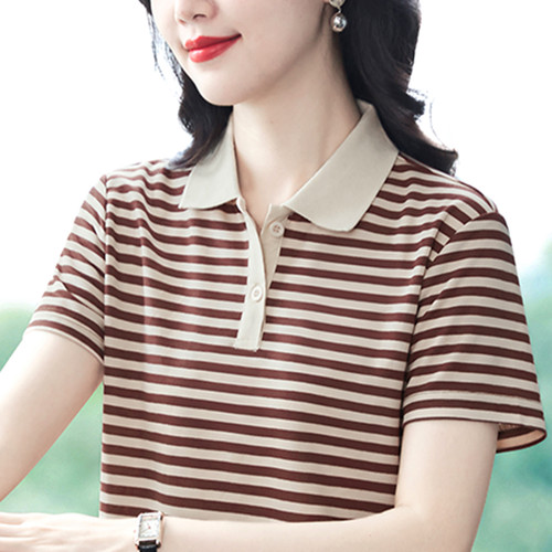 纯棉妈妈夏季短袖T恤女显瘦百搭