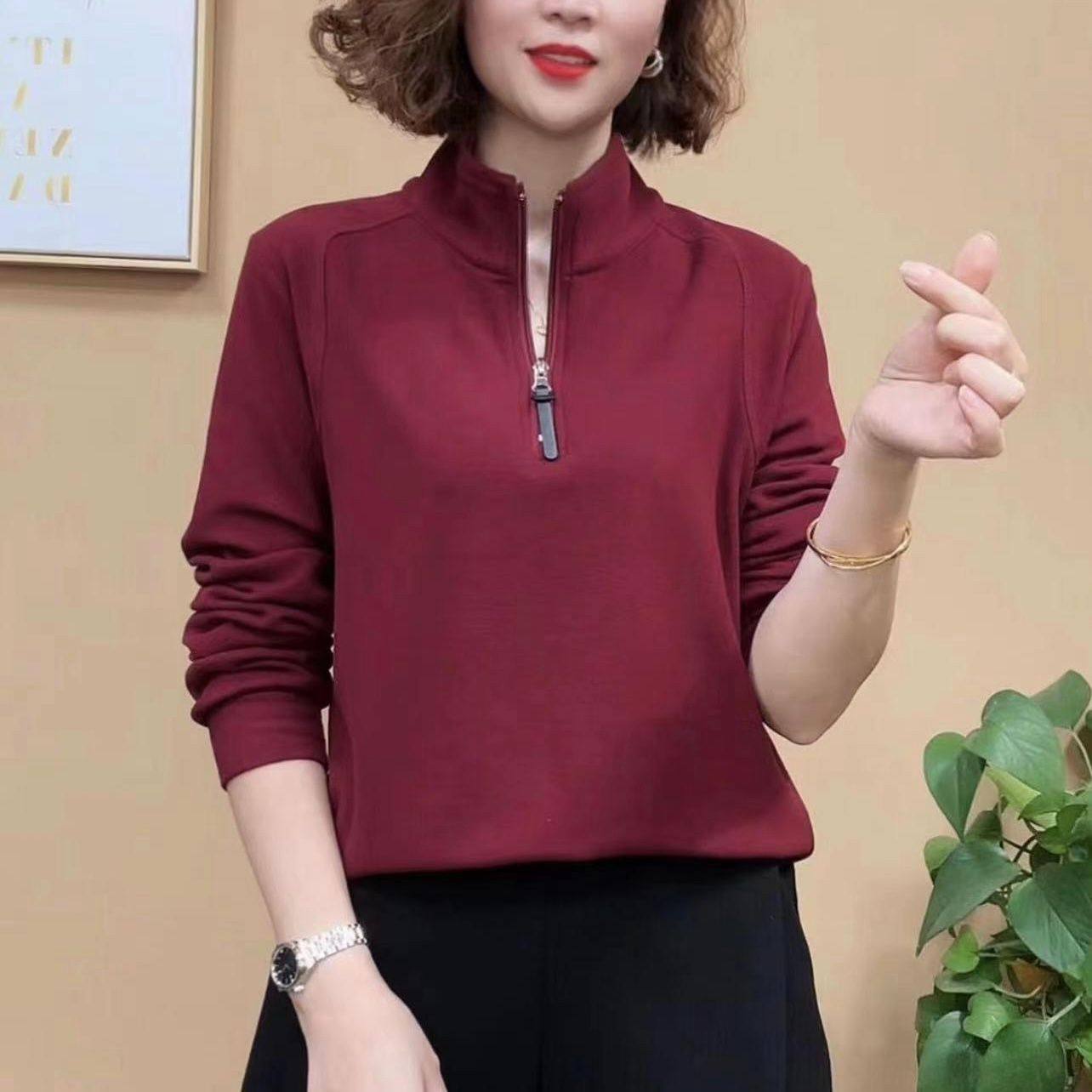 螺纹德绒立领打底衫女秋冬新款紧身拉链时尚内搭上衣长袖t恤,女装/女士精品,大码内搭,淘宝优惠券,粉丝福利购,淘宝优惠卷