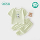 女纯棉短袖 婴儿衣服夏季 夏天婴幼儿宝宝夏装 分体套装 外出服男 薄款