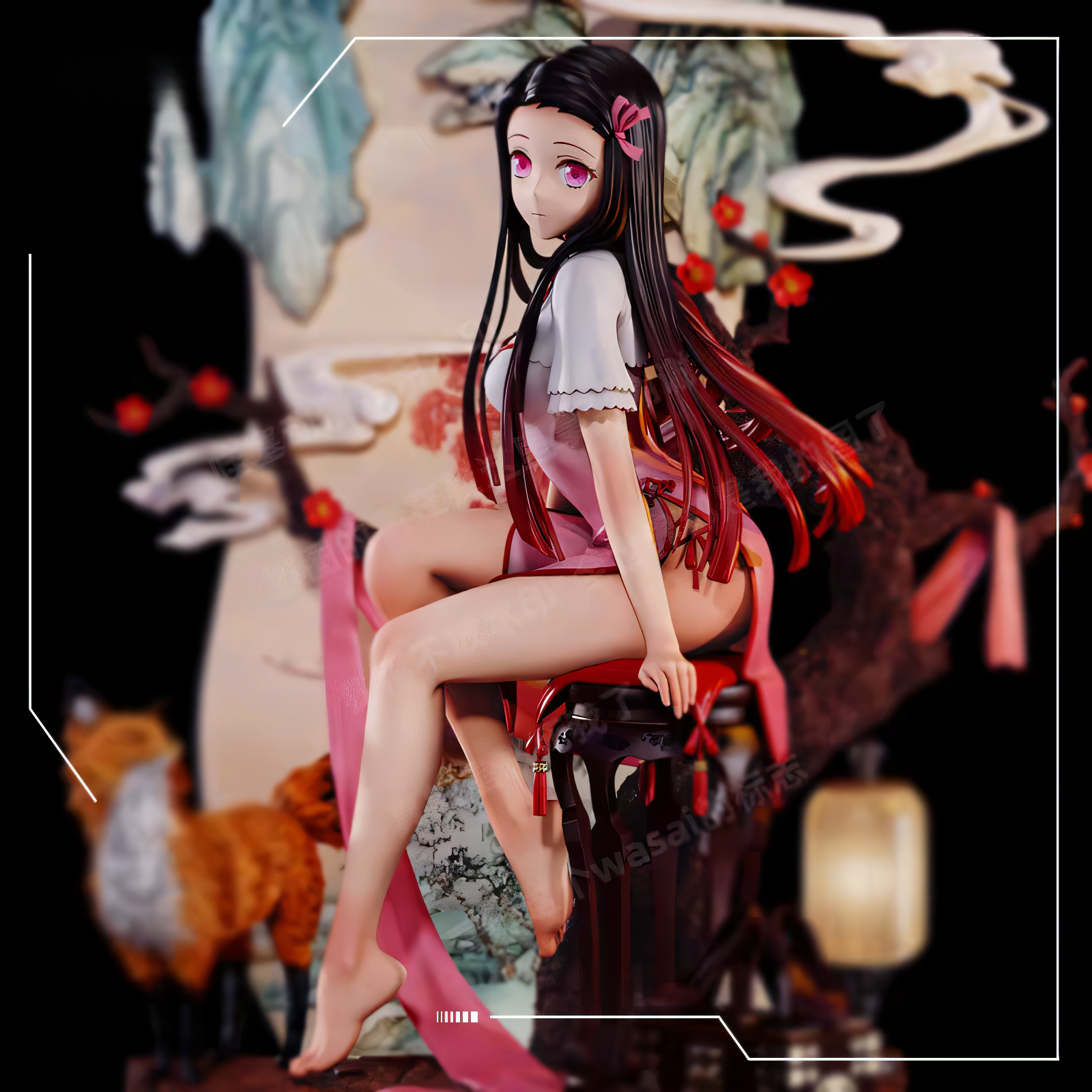 鬼灭之刃祢豆子手办二次元美少女