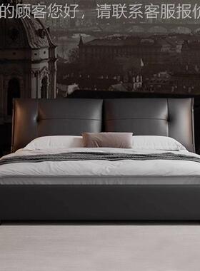 式轻奢家用1.人双8m万福床d584主卧大床意小户型软靠卧室婚床