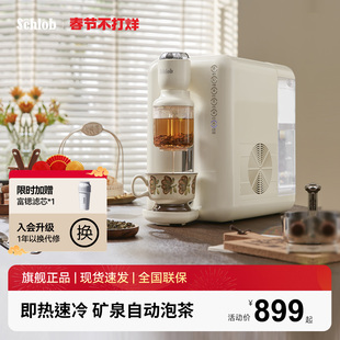 施诺布即热饮水机制冷家用小型桌面台式直饮富锶矿化智能泡茶饮机