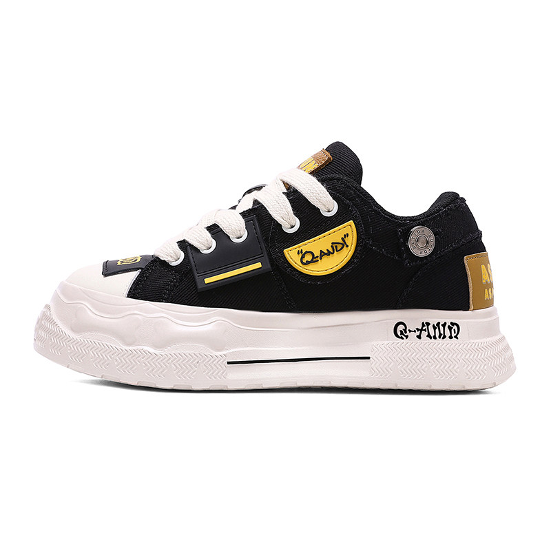 奇安达鞋子男鞋春秋款厚底小众设计感休闲鞋增高软底潮流帆布鞋女,流行男鞋,休闲板鞋,淘宝优惠券,粉丝福利购,淘宝优惠卷