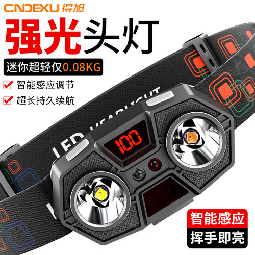 轻便小巧超亮长续航户外钓鱼头灯