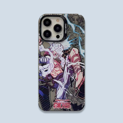 iPhone磨砂烫银手机壳海贼王潮牌