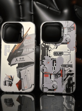 赛博朋克高达机甲磁吸手机壳适用iPhone15/14/13/12/11promax高级感小米13/14ultra软壳三星S23/24PLUS保护壳