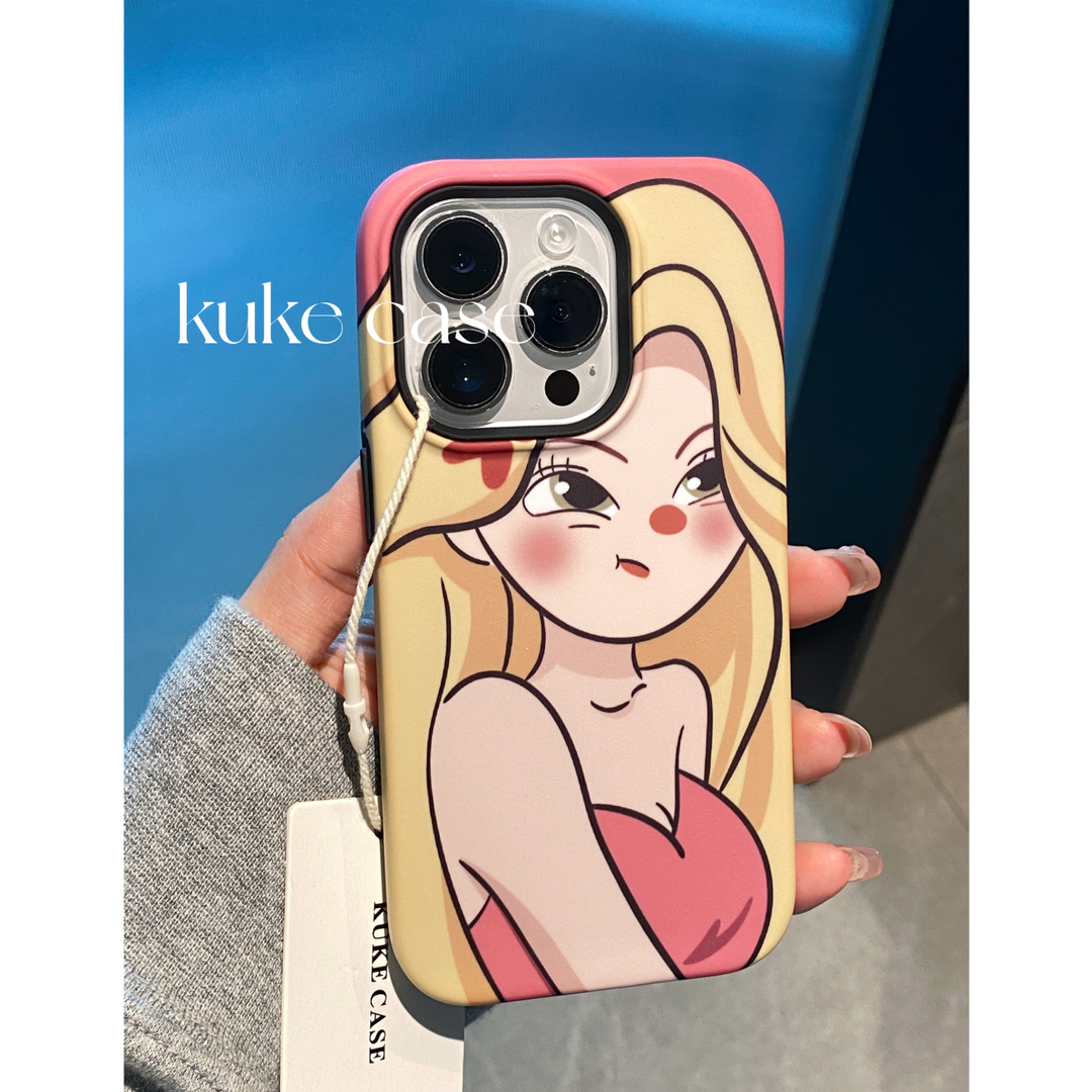 iPhone二合一菲林壳卡通可爱女孩