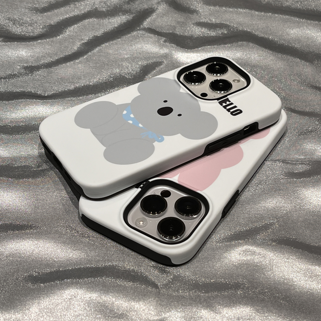 卡通情侣兔子考拉手机壳适用于iPhone16puls二合一菲林壳苹果12/13/14/15promax软胶保护套硬背板可爱个性壳