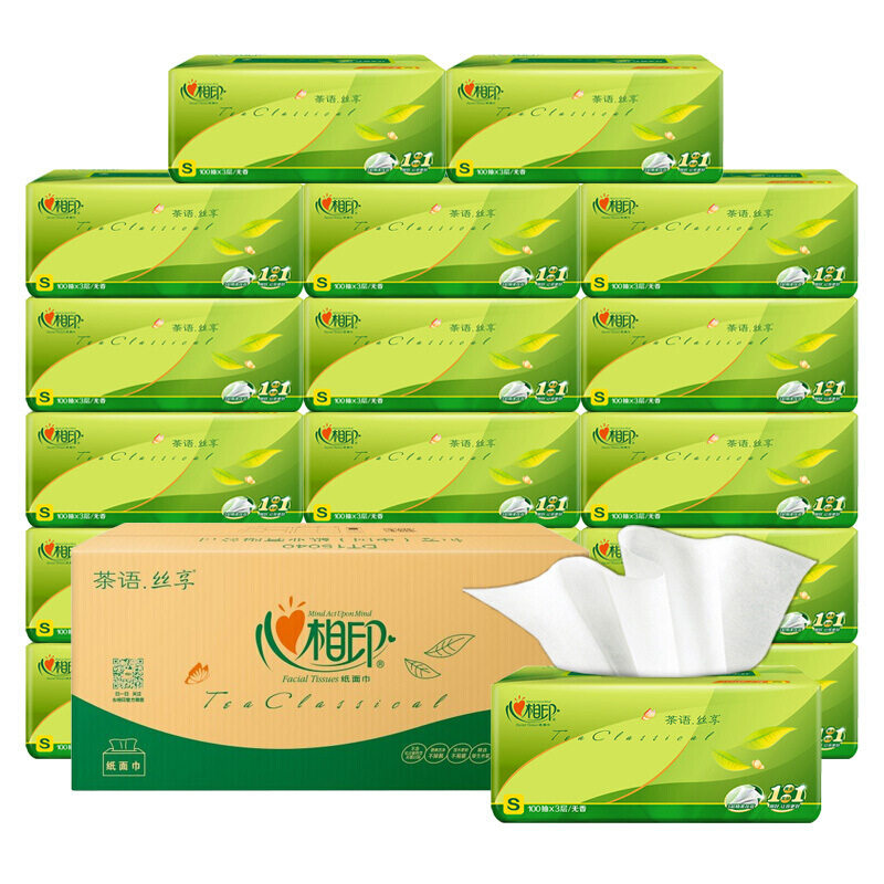 心相印茶语丝享抽纸纸巾餐巾纸