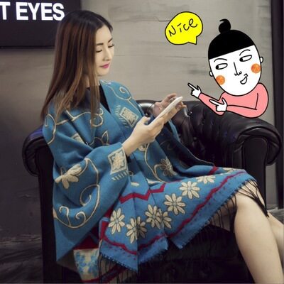 西藏围巾保暖女秋冬季披肩加厚