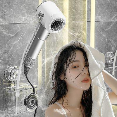 吸盘懒人吹风机置物架浴室卫生间免打孔壁挂式电吹风支架收纳挂架