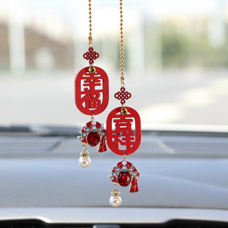 新款车载挂件汽车内吊饰铃铛后视镜挂饰平安车上吊坠装饰品女神款