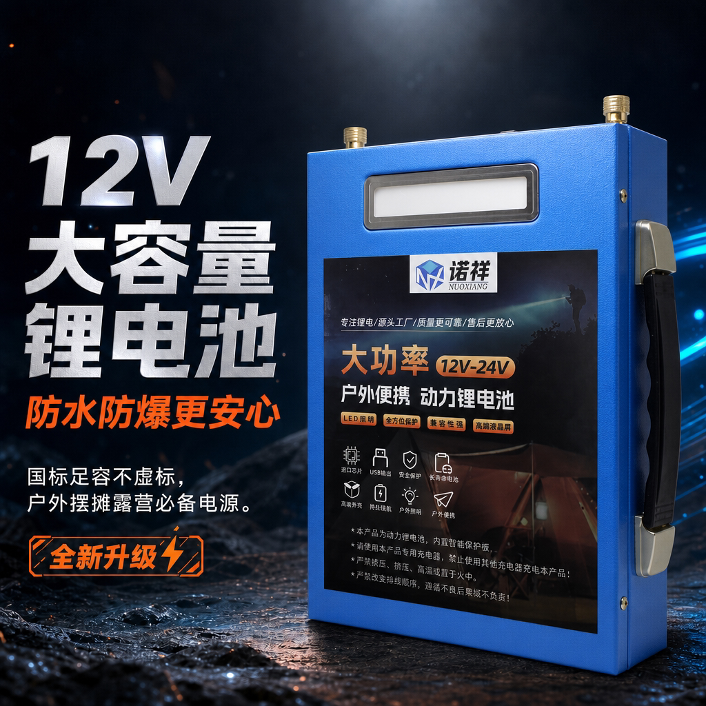 国标防水足容12V大容量锂电池