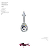 一枚钉儿纯净如水脐钉女钛钢f136钛合金肚脐钉爆闪辣妹肚脐环新款