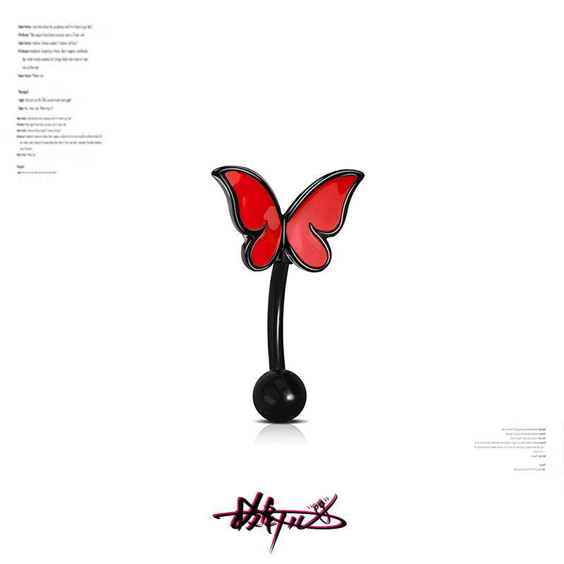一枚钉儿蝴蝶脐钉原创设计